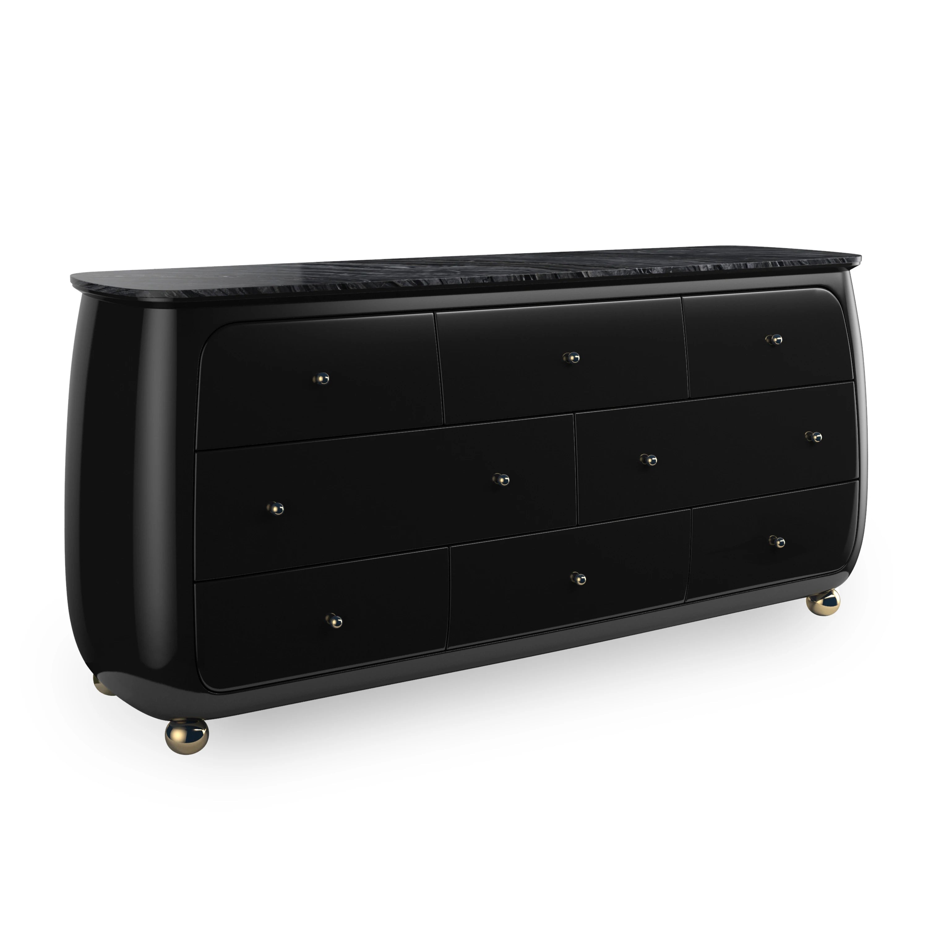 Cabochon Dresser Piano Black 69" by Caracole - view 2