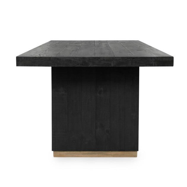 Lynx Reclaimed Wood Dining Table 94" in Carbon Black