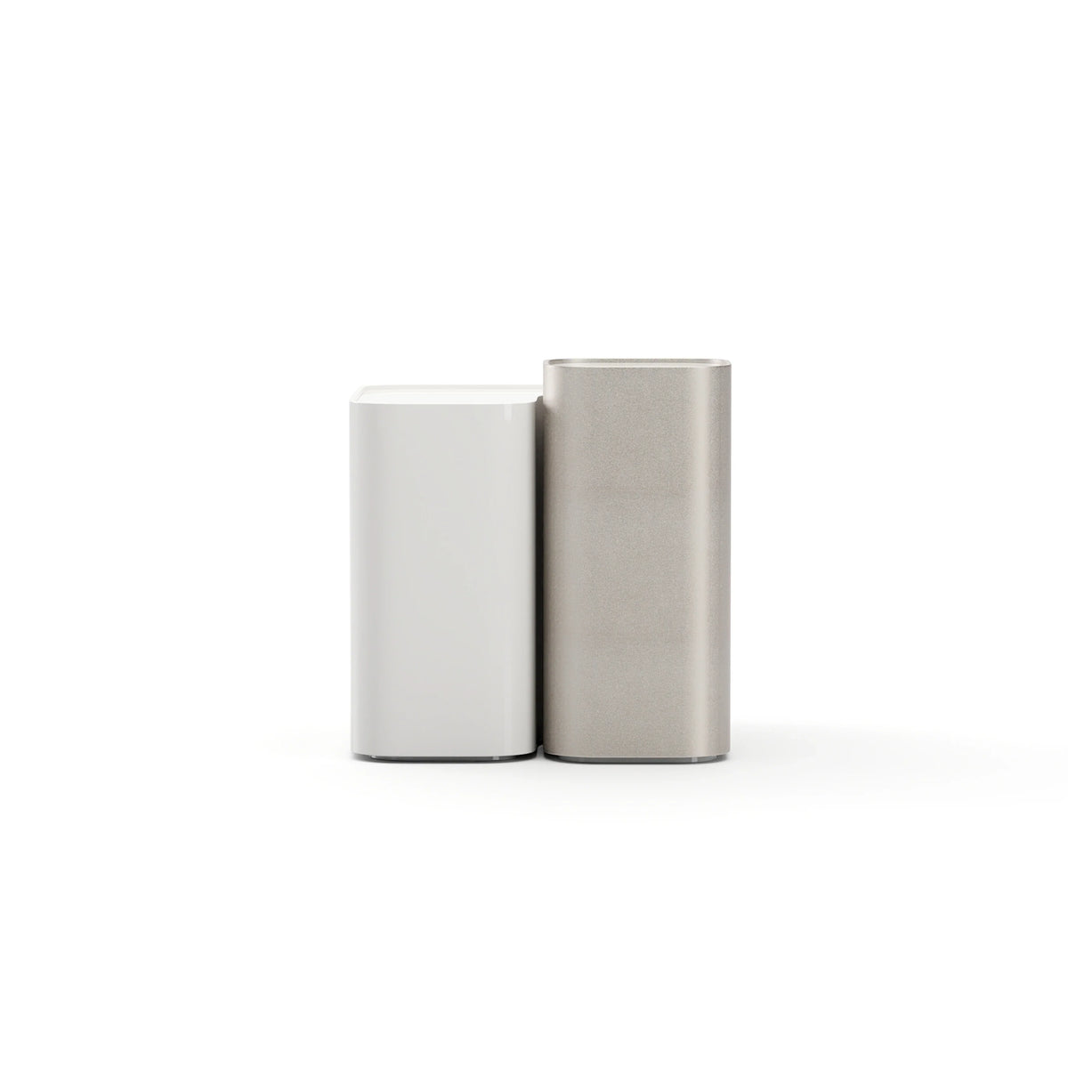 Bloc Bunching Side Table Soft Silver Paint by Caracole