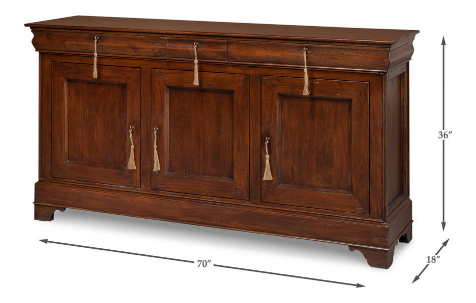 Cafe Au Lait Buffet, Cognac by Sarreid Ltd - view 6