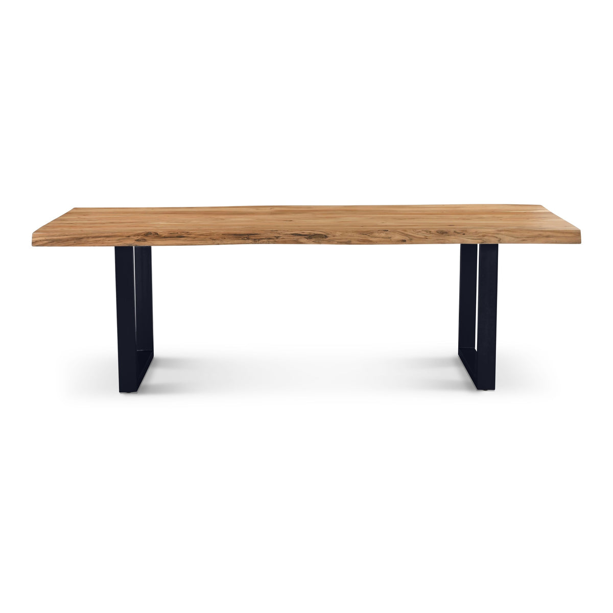Brooks Dining Table U Base 40" x 92" Teak Top - Black Base by Urbia - product view