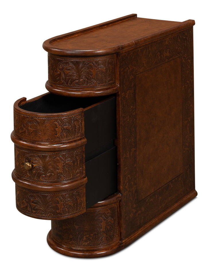 Barnes Leather Book Side Table by Sarreid Ltd - view 3
