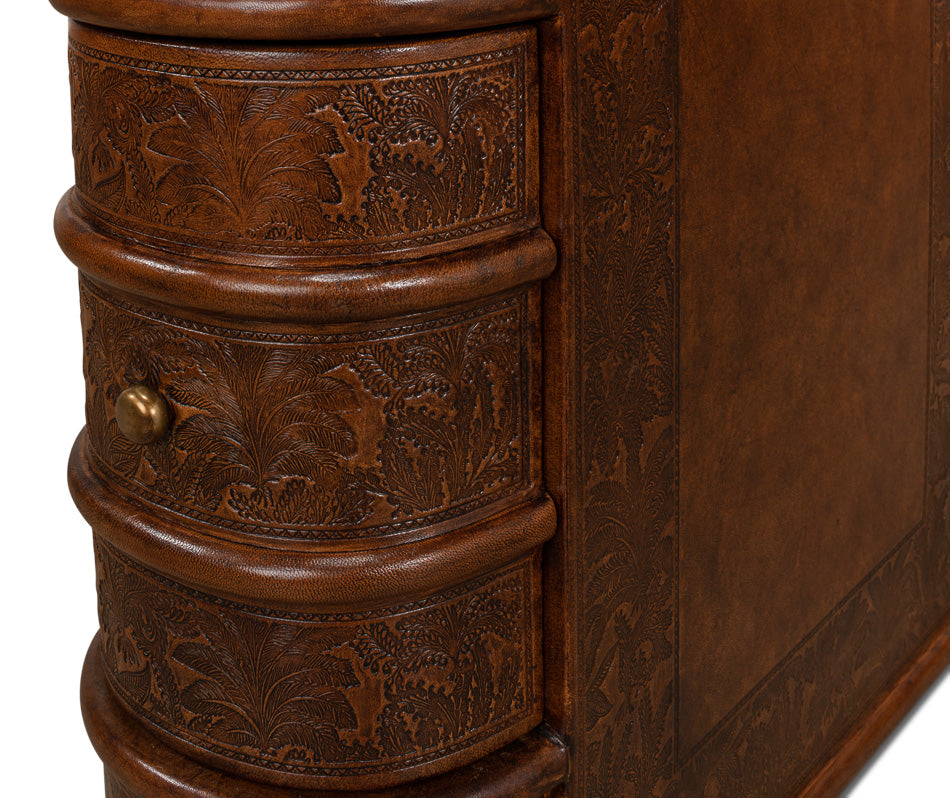 Barnes Leather Book Side Table by Sarreid Ltd - view 7