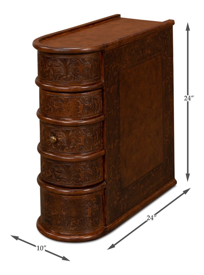 Barnes Leather Book Side Table by Sarreid Ltd - view 5
