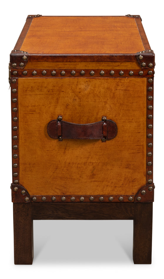 Abilene Leather Box W/Stand by Sarreid Ltd - view 8