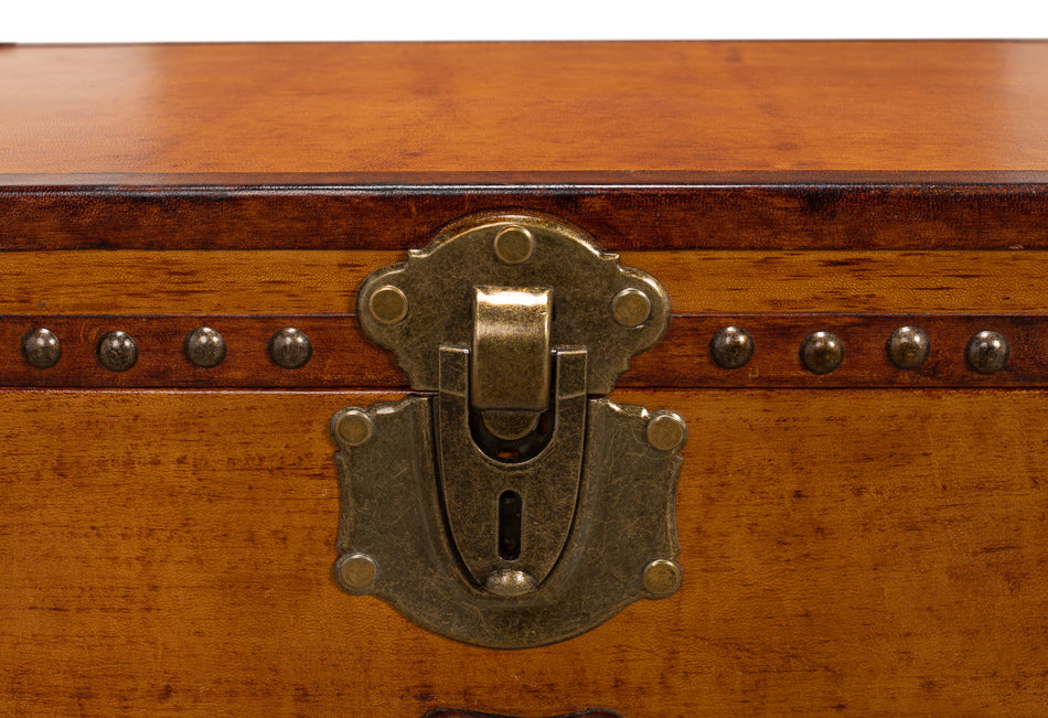 Abilene Leather Box W/Stand by Sarreid Ltd - view 9