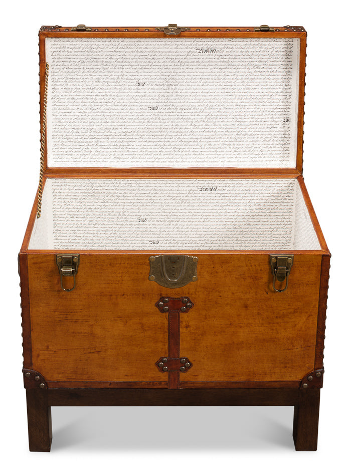 Abilene Leather Box W/Stand by Sarreid Ltd - view 10