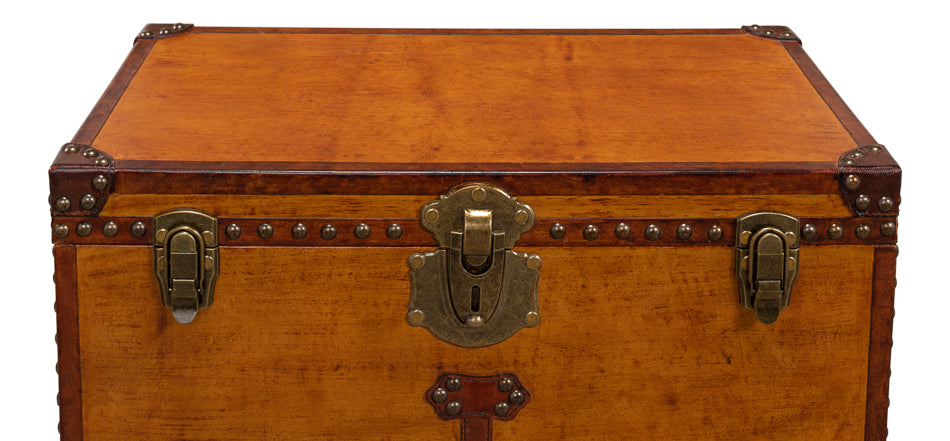 Abilene Leather Box W/Stand by Sarreid Ltd - view 4
