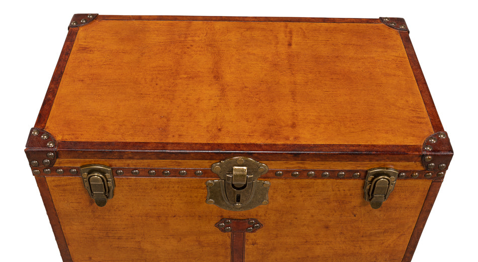 Abilene Leather Box W/Stand by Sarreid Ltd - view 5