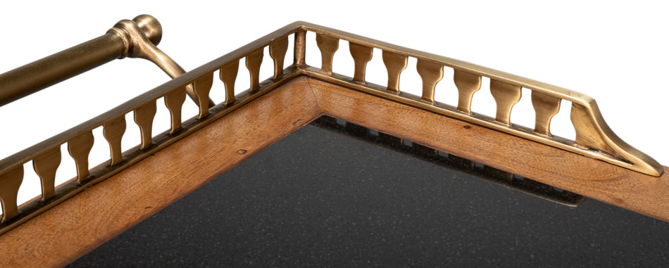 Capital Serving Cart, Fruitwood Finish by Sarreid Ltd - view 11