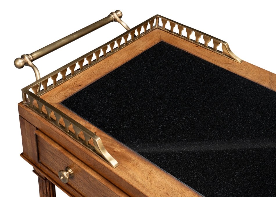 Capital Serving Cart, Fruitwood Finish by Sarreid Ltd - view 4