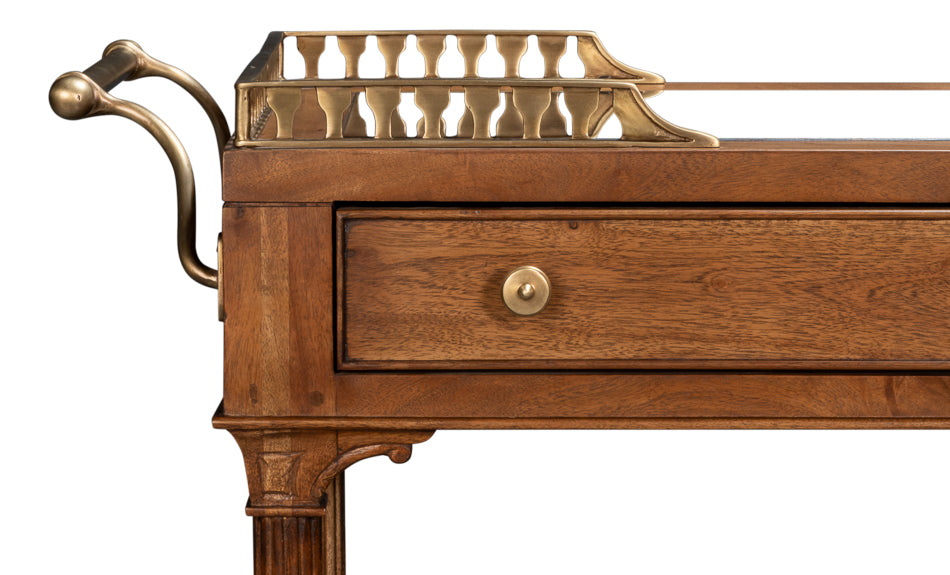 Capital Serving Cart, Fruitwood Finish by Sarreid Ltd - view 5