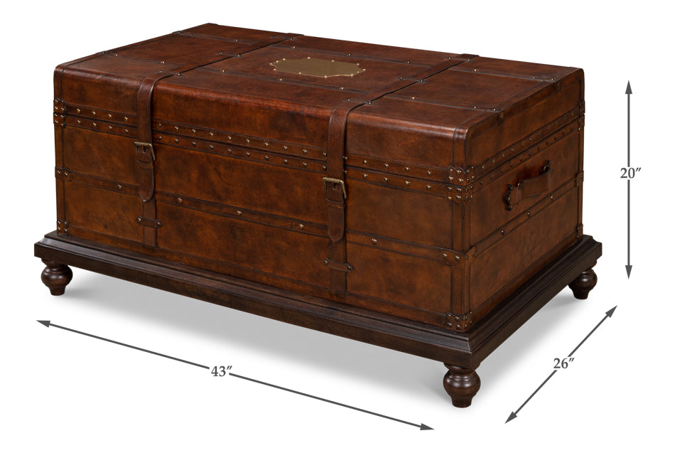 Laramie Trunk Coffee Table by Sarreid Ltd - view 6