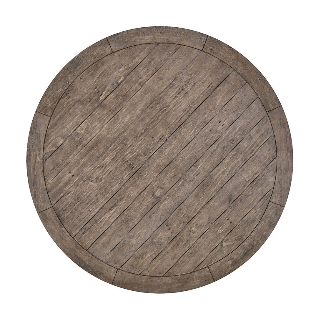 Farmhouse Reclaimed Wood Pedestal Round Table 55"