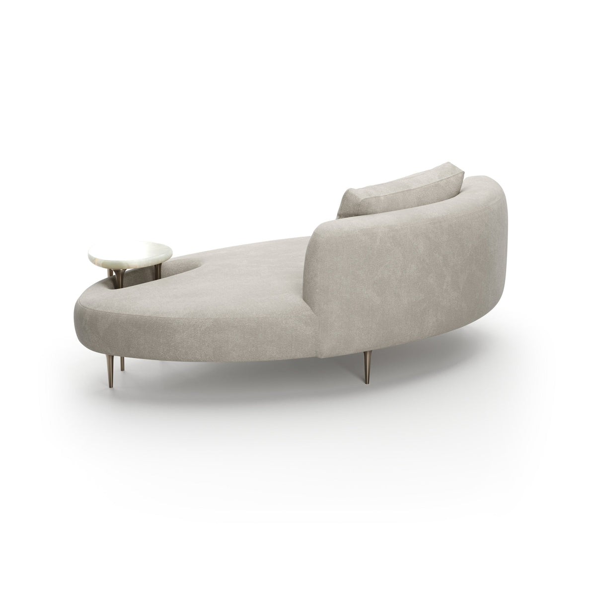 Echo Lounge Champagne Gold Settee 81" by Caracole - view 4