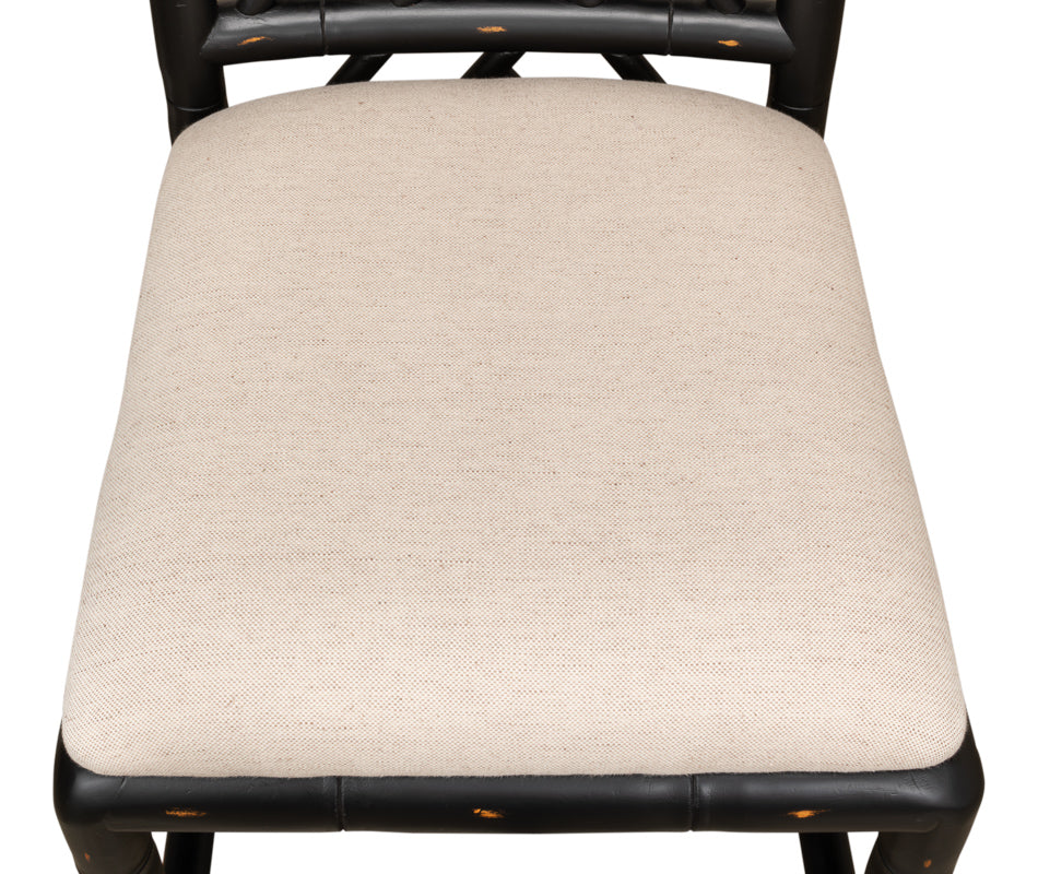 Brighton Bamboo Side Chair,Black by Sarreid Ltd - view 10