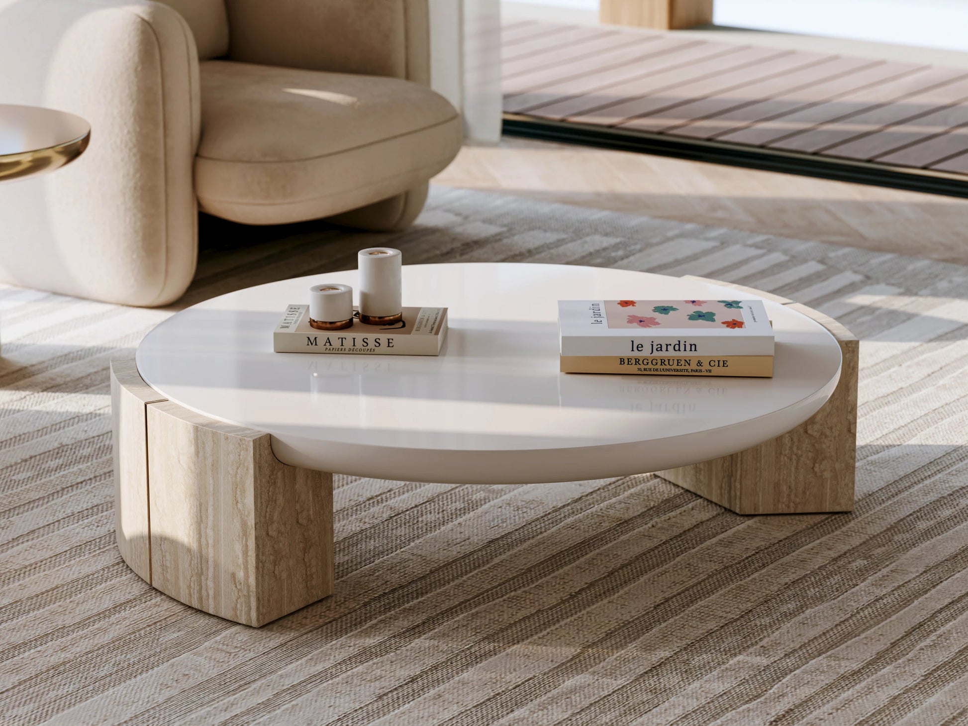 Overlap Round Cocktail Table 48" by Caracole - view 6