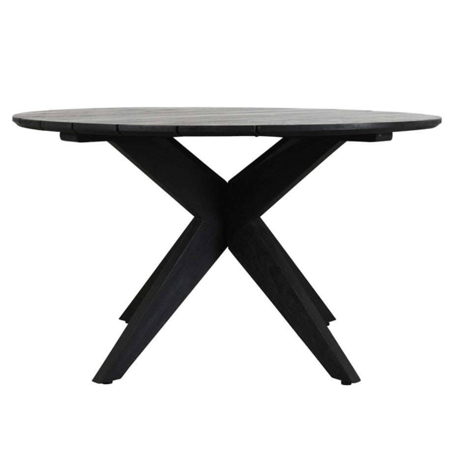 Alameda Outdoor Round Dining Table in Black 53"