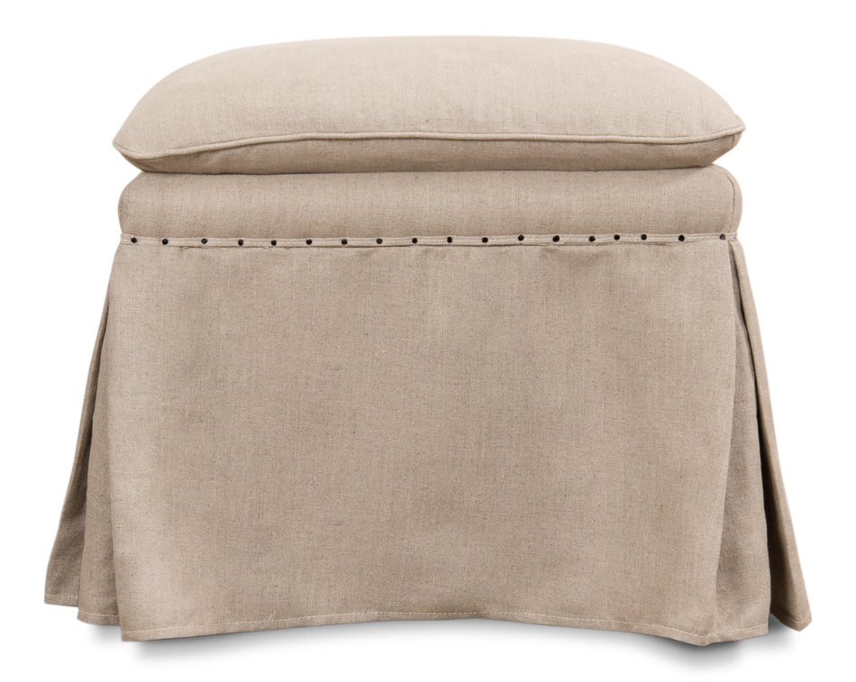 Draped Ottoman by Sarreid Ltd - view 2