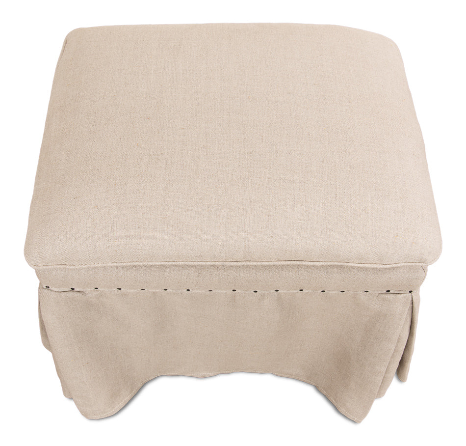 Draped Ottoman by Sarreid Ltd - view 3