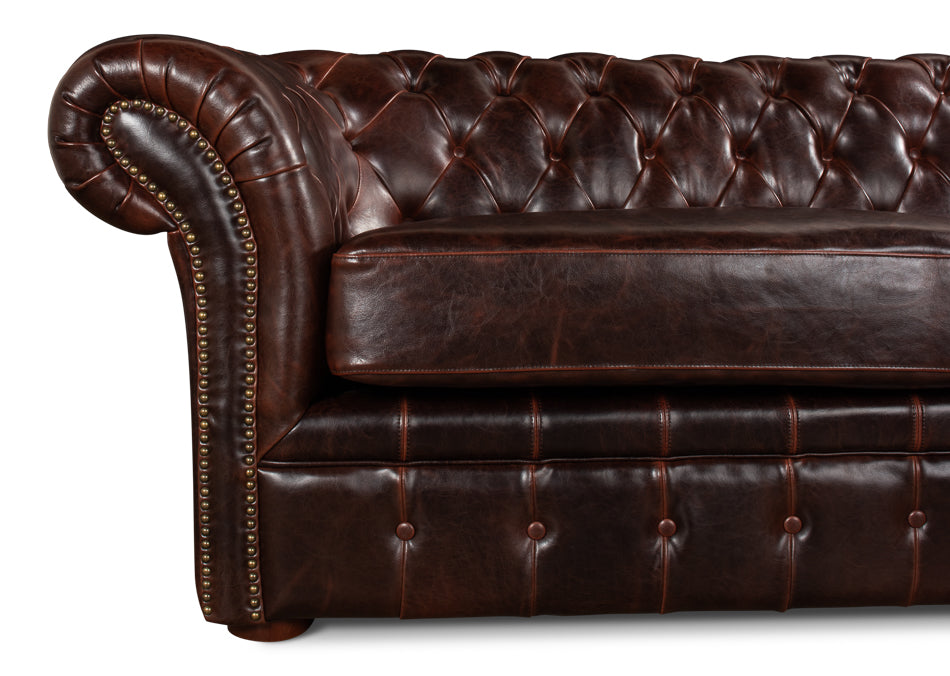 Piccadilly Sofa, Club Leather by Sarreid Ltd - view 8