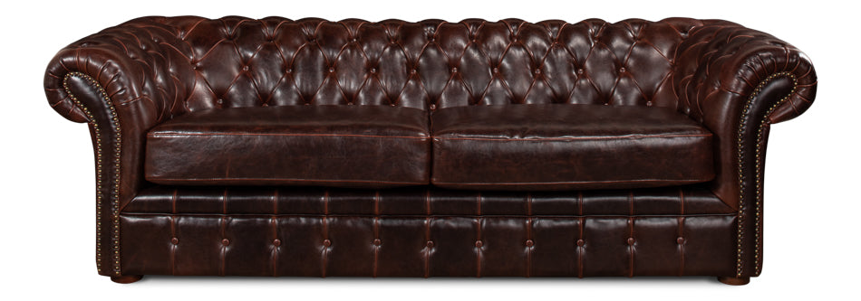 Piccadilly Sofa, Club Leather by Sarreid Ltd - view 2
