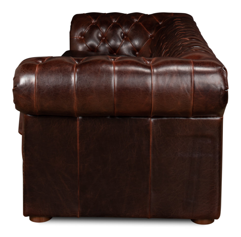 Piccadilly Sofa, Club Leather by Sarreid Ltd - view 3