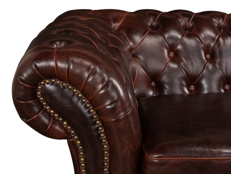 Piccadilly Sofa, Club Leather by Sarreid Ltd - view 7