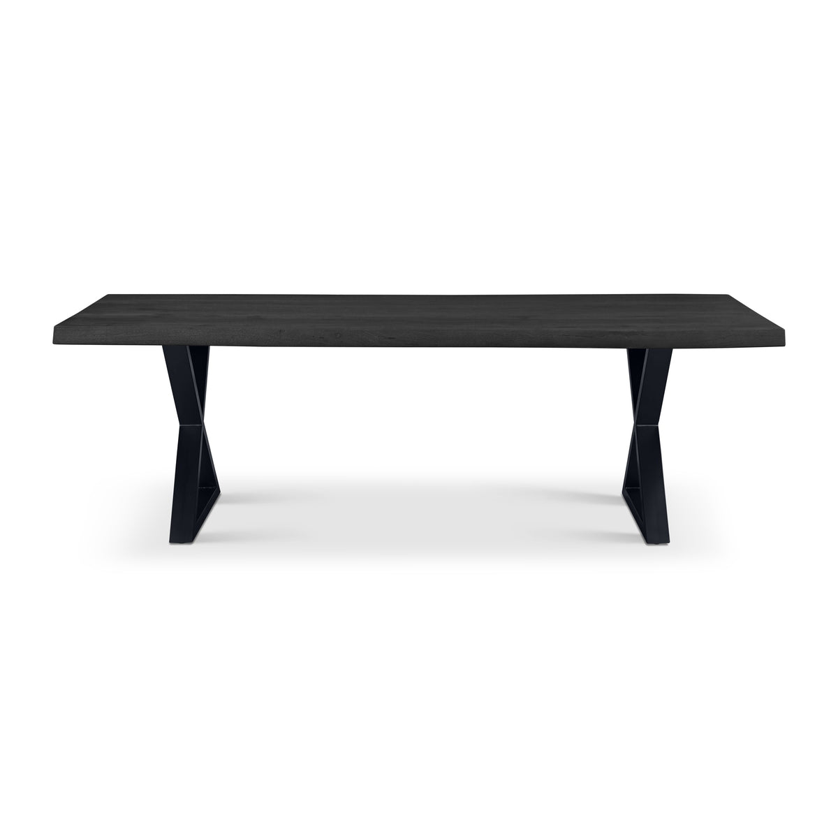 Brooks Dining Table X Base 40" x 92" Ebonized Top - Black Base by Urbia - product view
