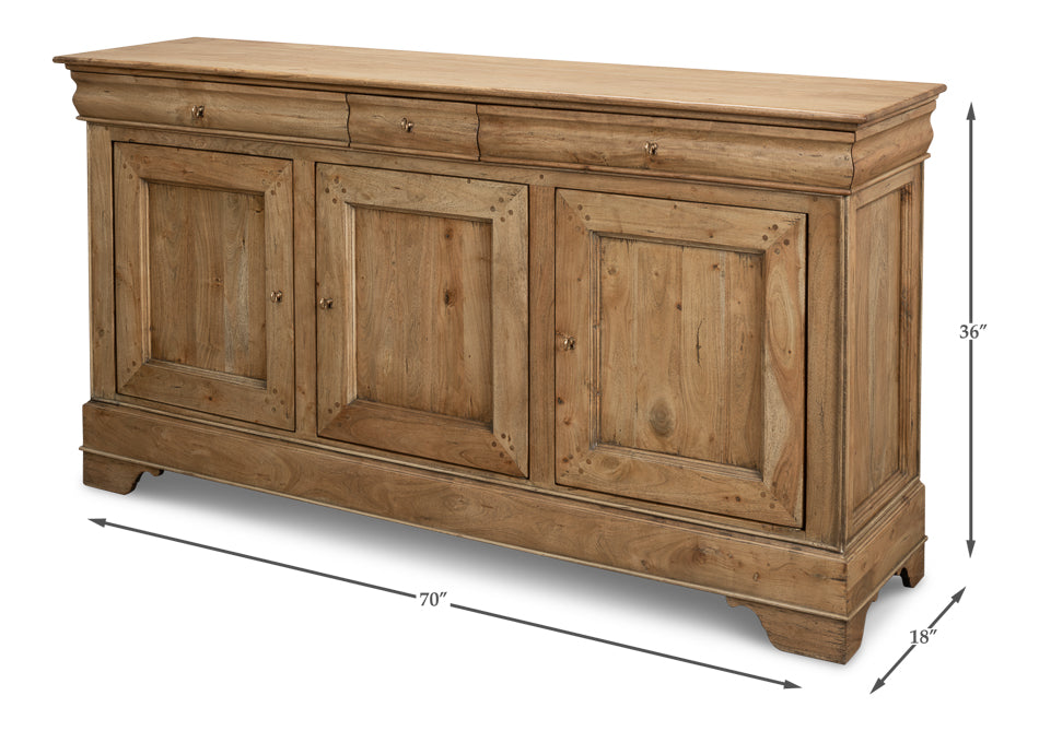 Cafe Au Lait Buffet, Driftwood Finish by Sarreid Ltd - view 6