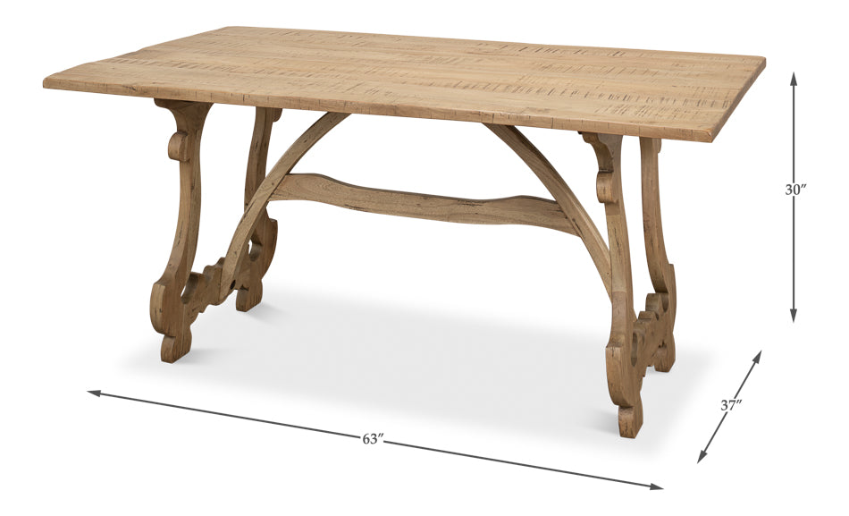 Calambac Dining Table, Driftwood Finish by Sarreid Ltd - view 6