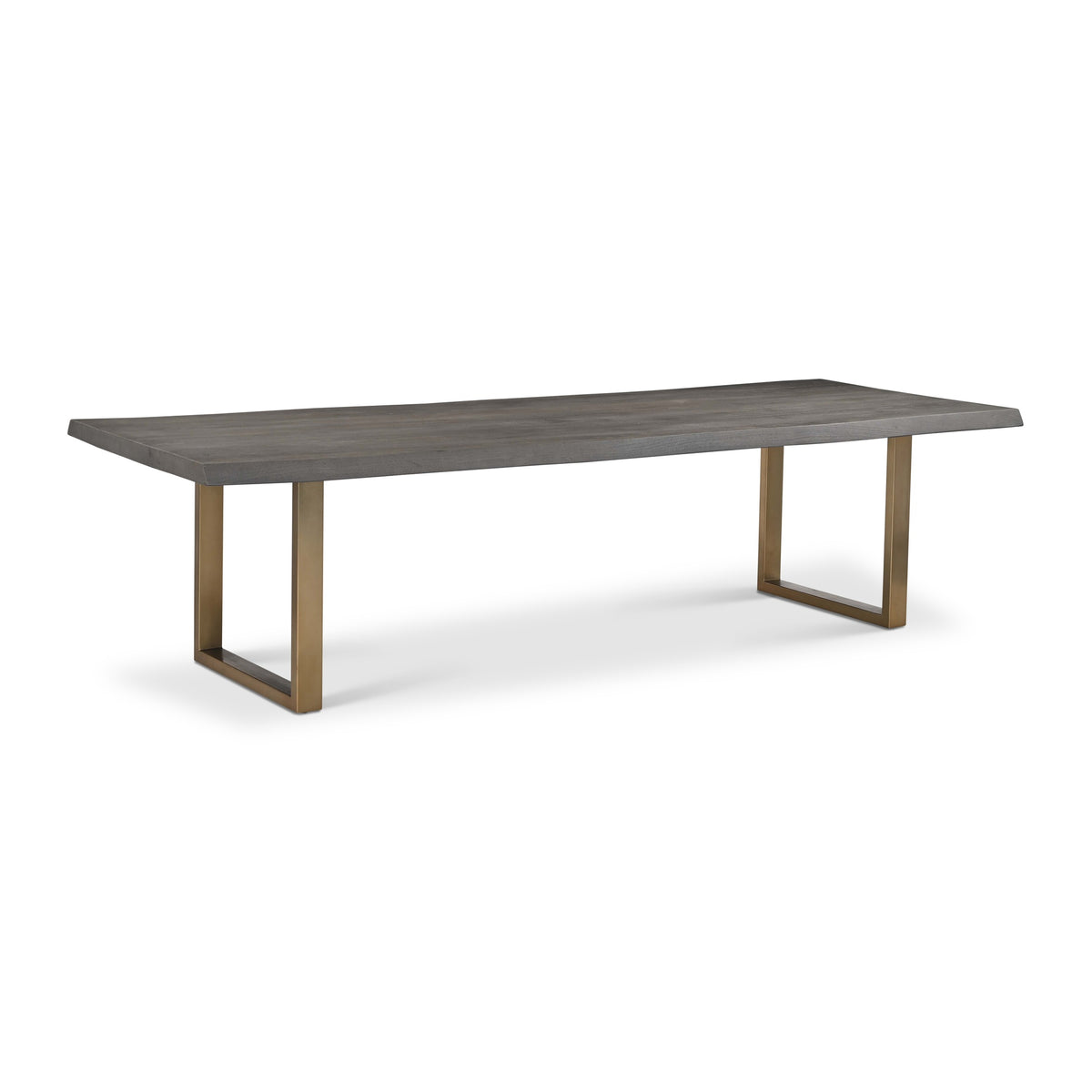 Brooks Dining Table U Base 40" x 116" Sandblasted Grey Top - Brass Base by Urbia - detail 2