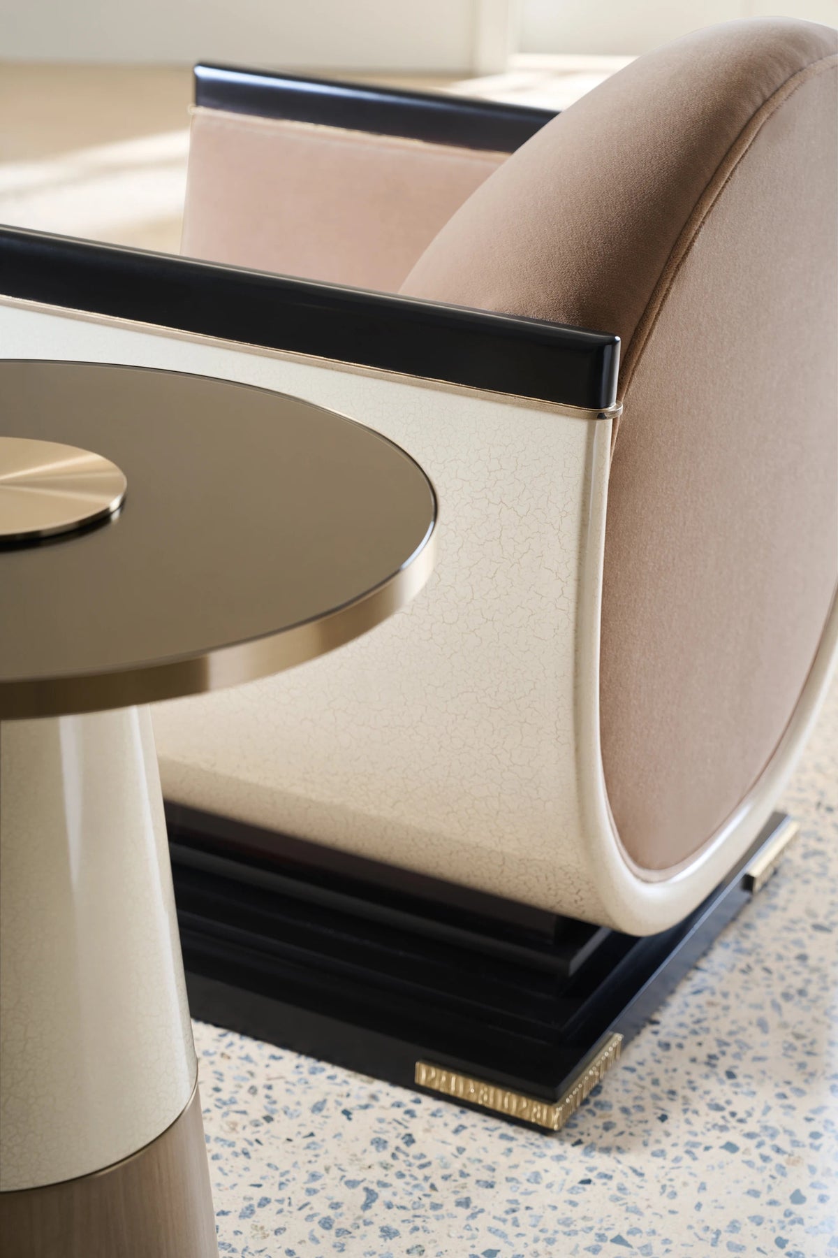 Helena Chair Brushed Gold 30" by Caracole - view 2