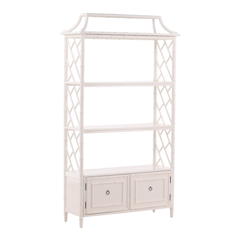 White Turner Bamboo Shelf by Furniture Classics at ZIN Home