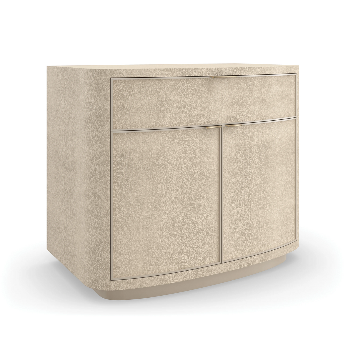 Simply Perfect Nightstand Ivory Painted Faux Shagreen 32" by Caracole - view 5