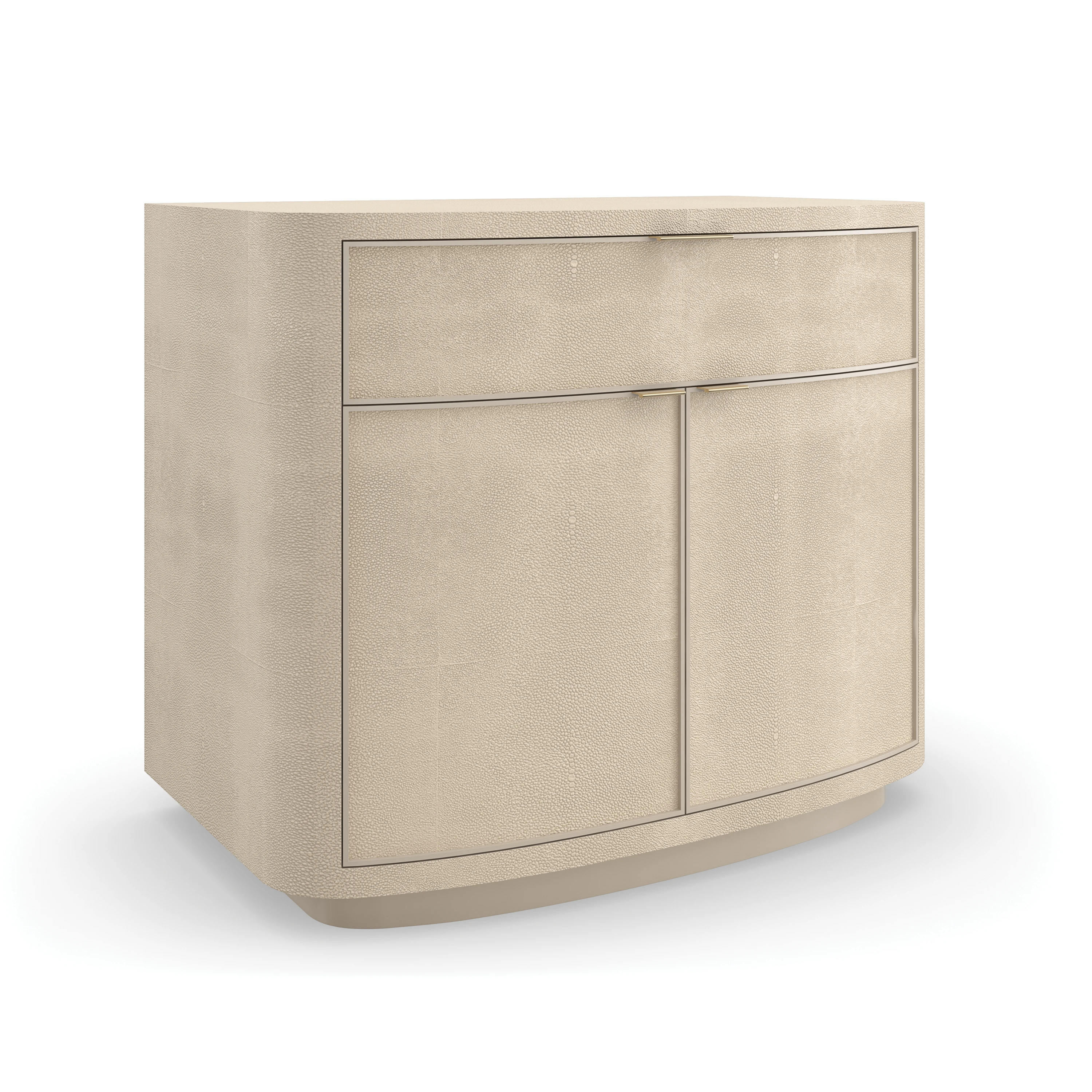 Simply Perfect Nightstand Ivory Painted Faux Shagreen 32" by Caracole - view 5