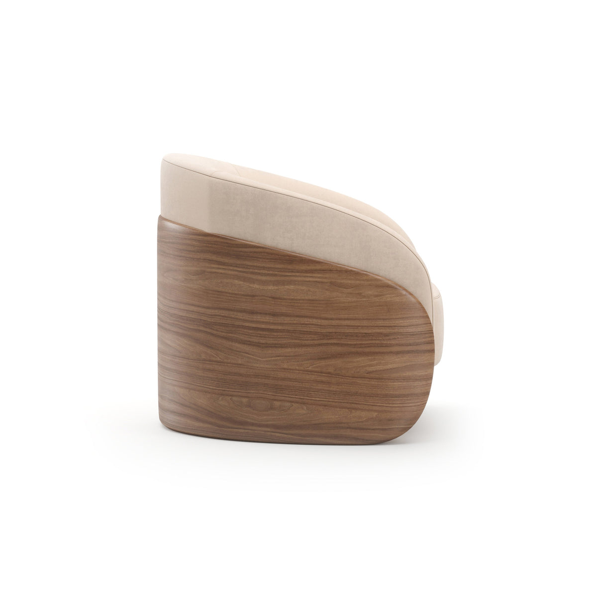 Fleur Wood Back Lounge Chair Porcini 35.25" by Caracole - view 5