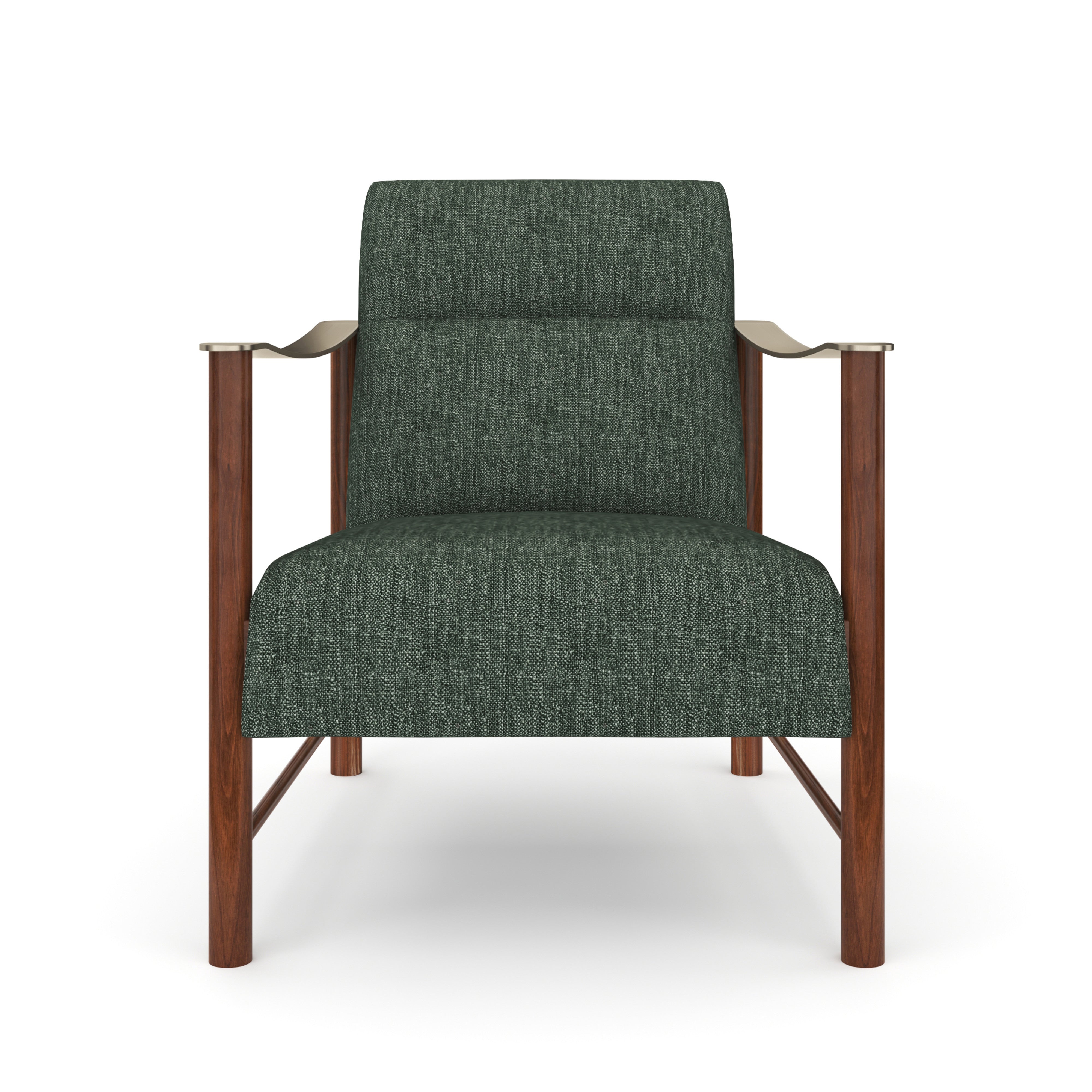 Slant Accent Chair Champagne Gold 28" by Caracole
