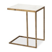 Patsy Side Table - White Marble by Sarreid Ltd