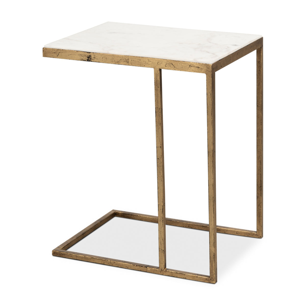 Patsy Side Table - White Marble by Sarreid Ltd