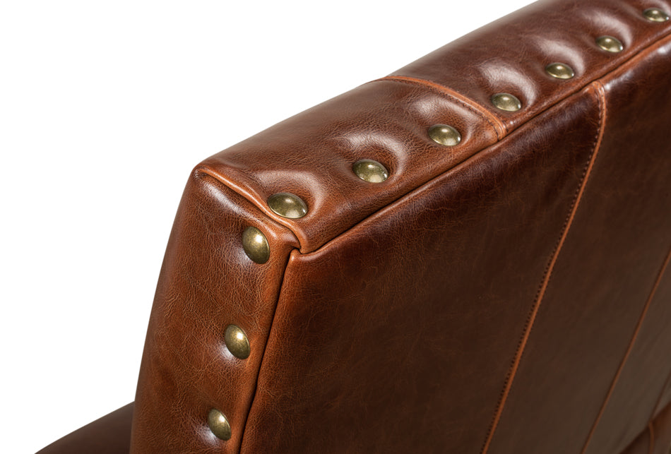 Italian Leather Settee by Sarreid Ltd - view 10