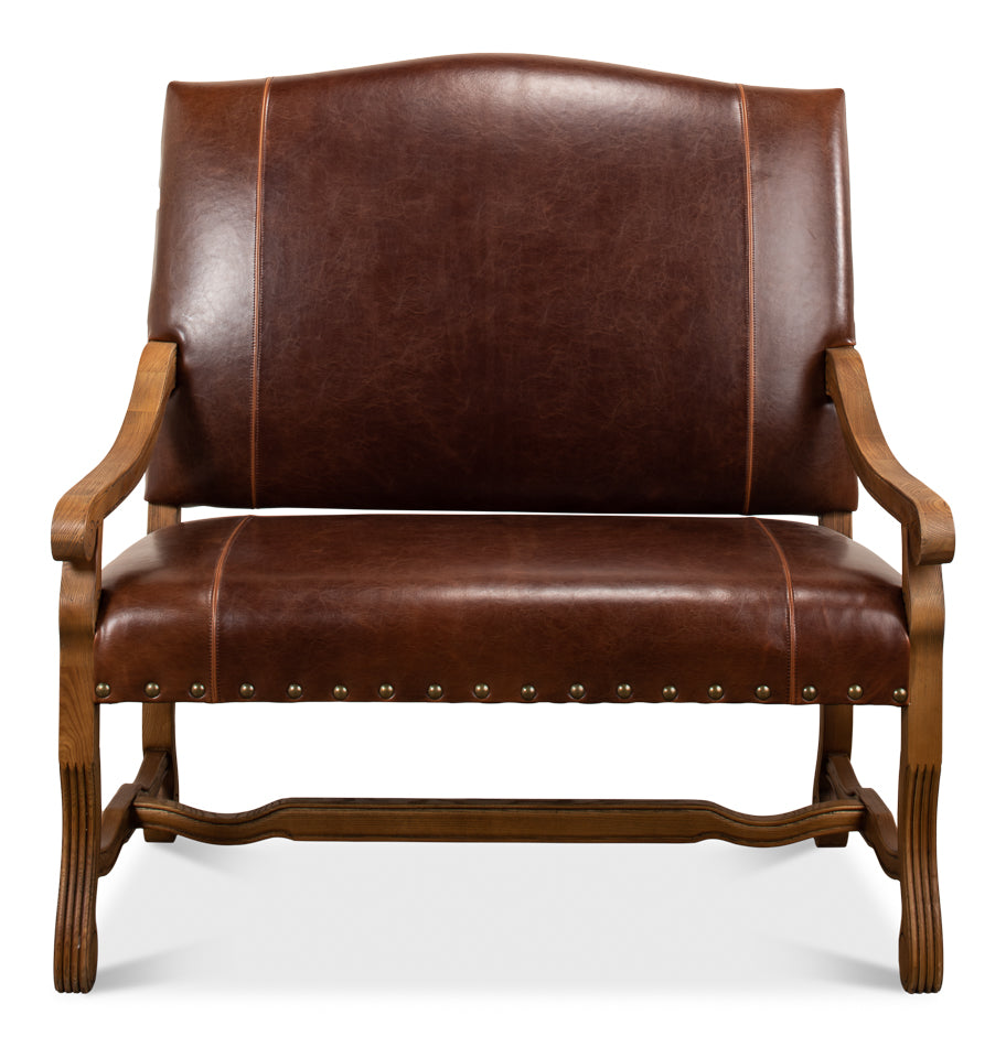 Italian Leather Settee by Sarreid Ltd - view 2