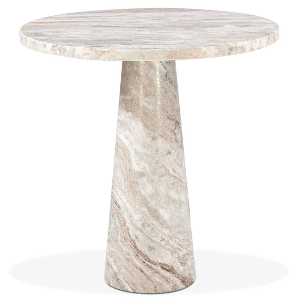 Nile 30" Round Dining Table in Brown Toronto Marble