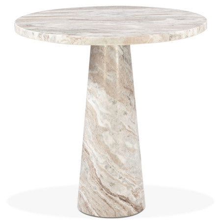 Nile 30" Round Dining Table in Brown Toronto Marble