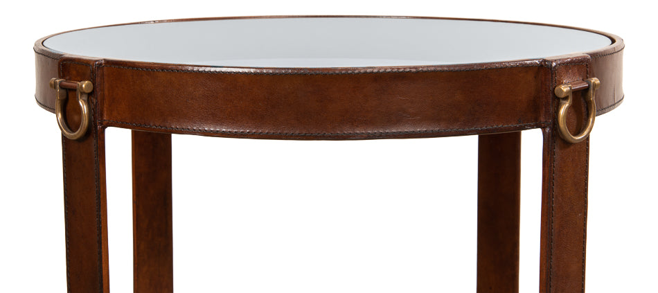 Leather Harness Table by Sarreid Ltd - view 8