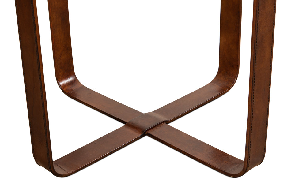 Leather Harness Table by Sarreid Ltd - view 9