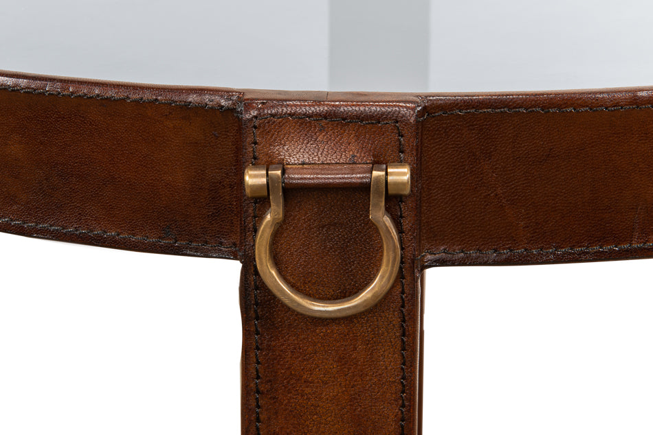 Leather Harness Table by Sarreid Ltd - view 5