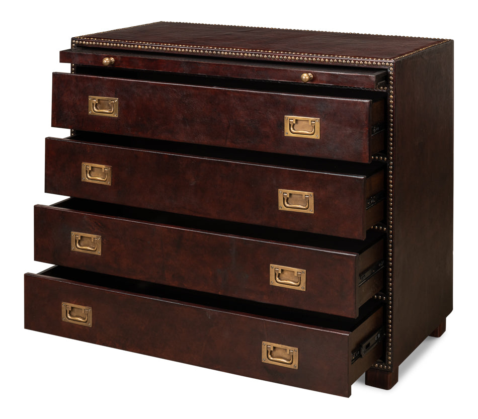 Studded Gentleman's Chest by Sarreid Ltd - view 3
