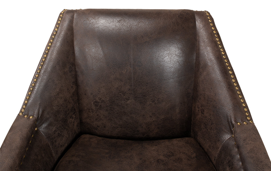 Granville Leather Chair by Sarreid Ltd - view 8