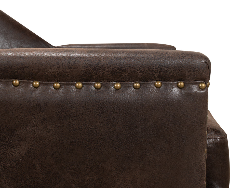 Granville Leather Chair by Sarreid Ltd - view 9